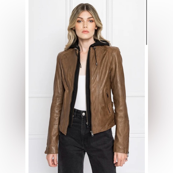 NWT Lamarque Arlette leather biker jacket all saints rag & bone free people - Picture 8 of 14